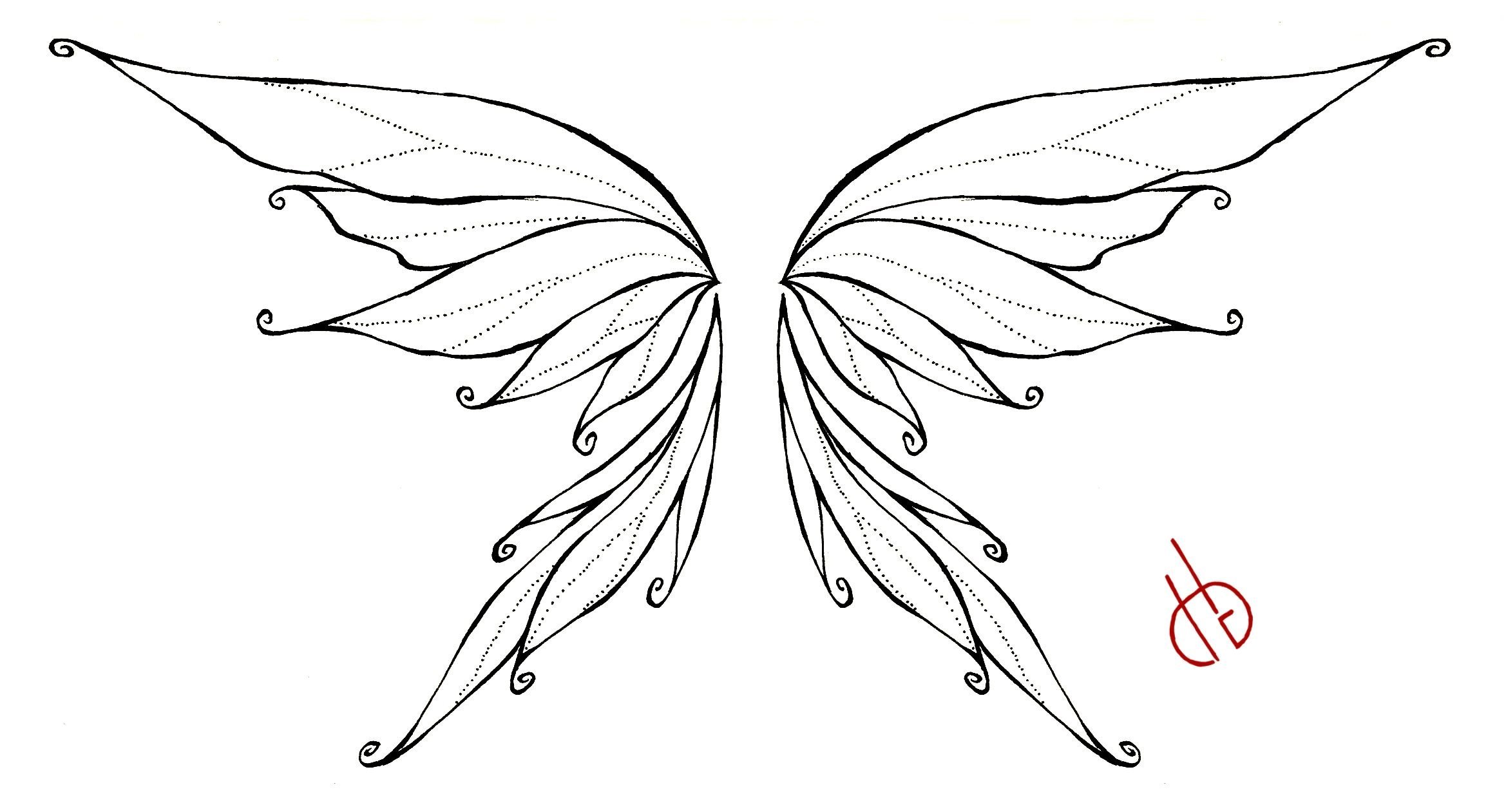Крылья феи рисунок