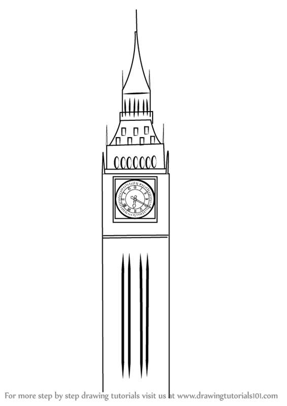 Рисунок биг. Часовая башня Биг Бен в Лондоне рисунок. Достопримечательности Англии Биг Бен эскиз. Башня Биг Бен нарисованная. Биг Бен для срисовки.