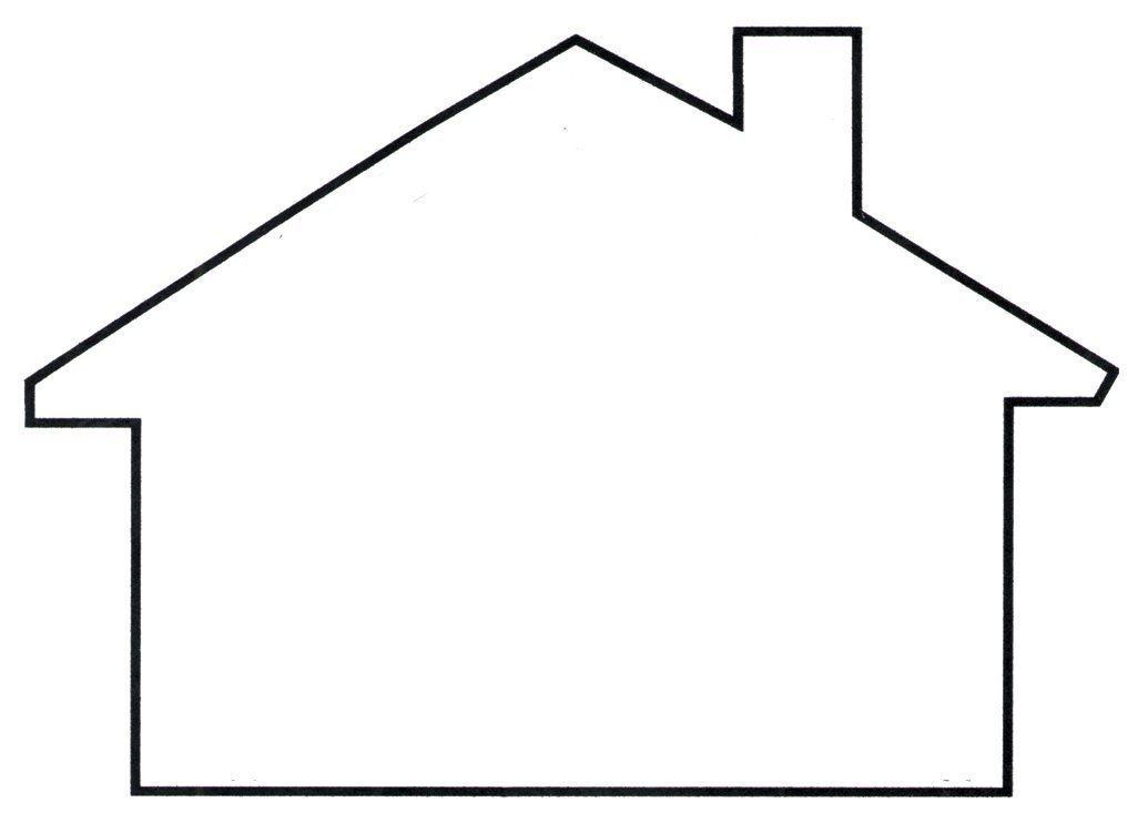 Контур рисунок домик