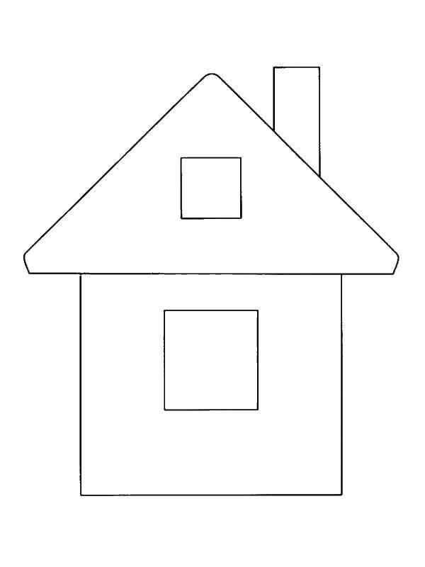 Контур рисунок домик
