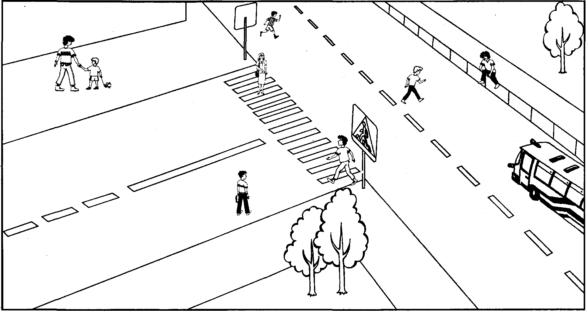 Задание для дошкольников пешеход