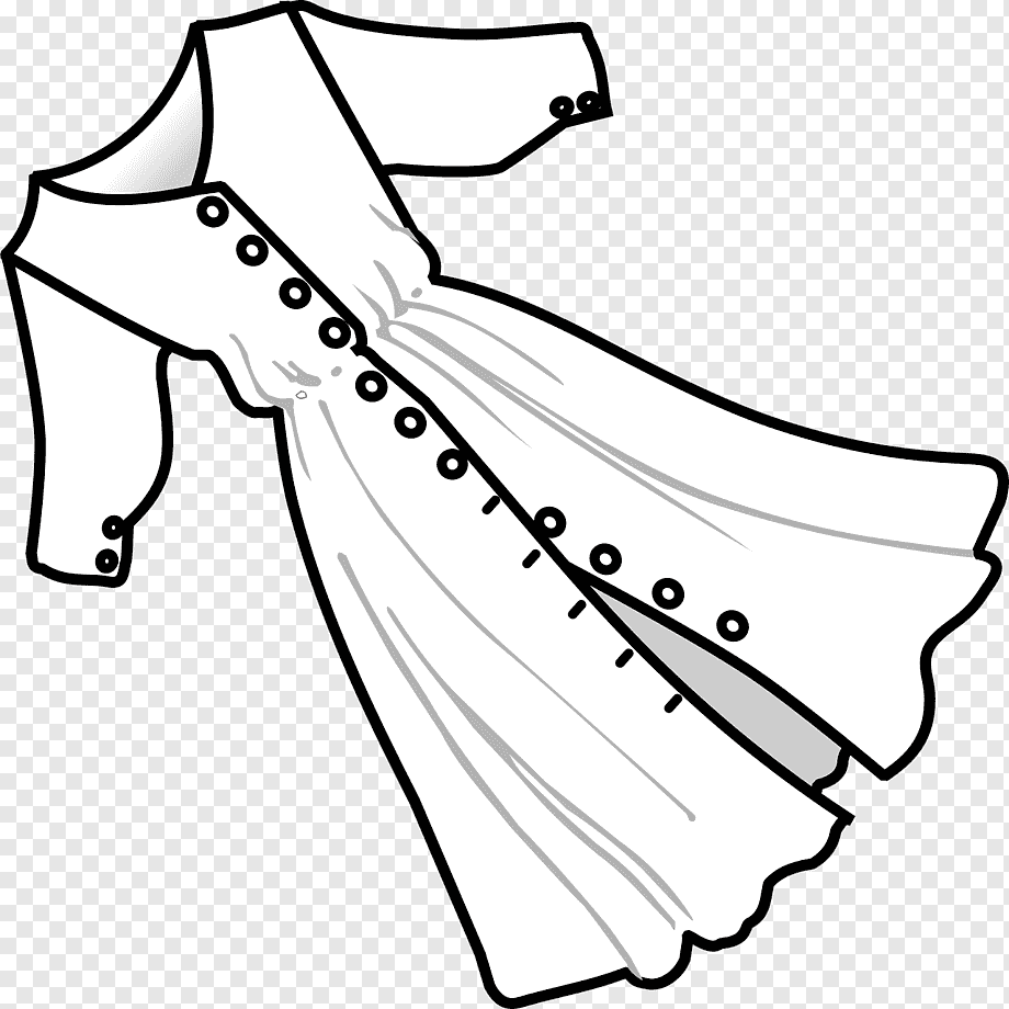Платье контурное изображение