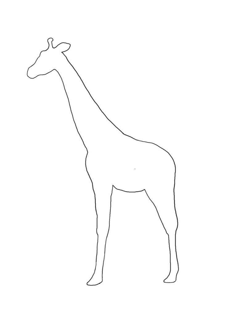 Силуэт жирафа для детей