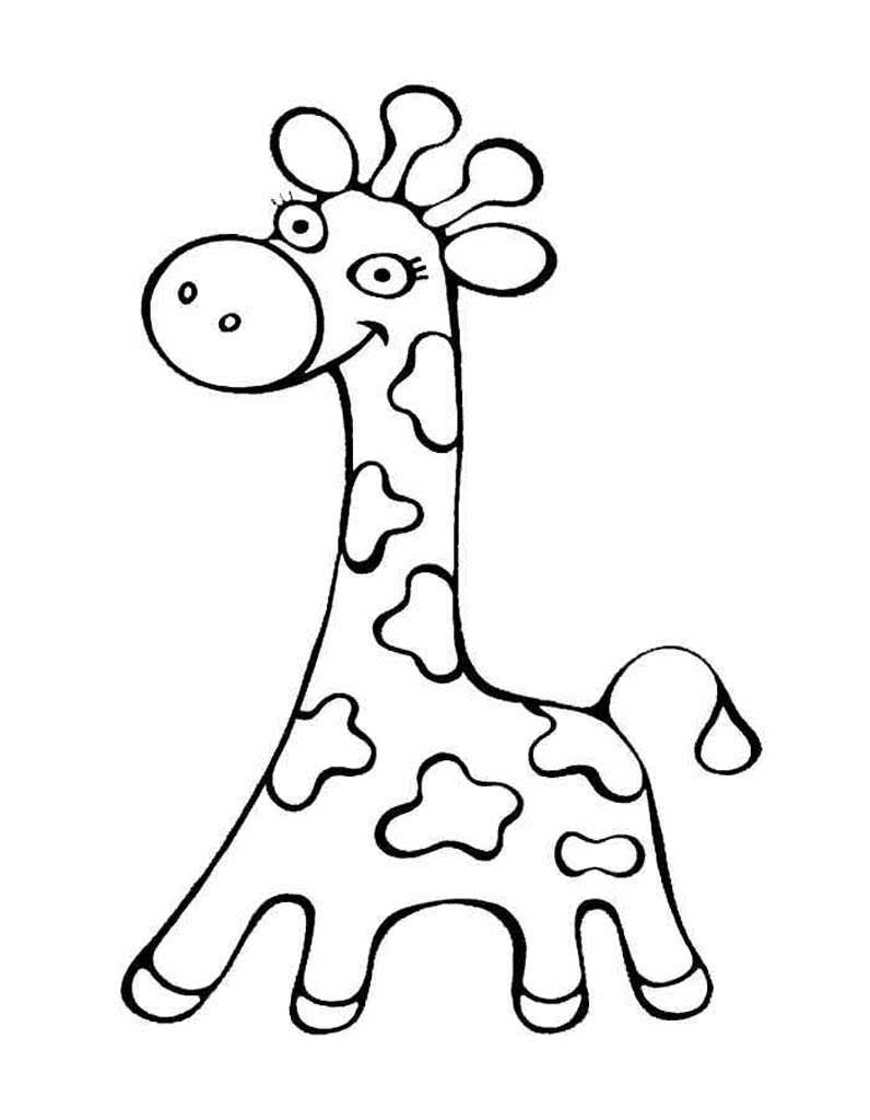 Жираф. Раскраска