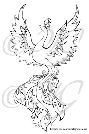 Феникс джутовая филигрань