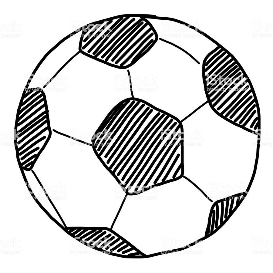 Контурный футбольный мяч