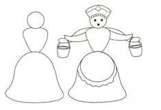 Барышня Водоноска трафарет