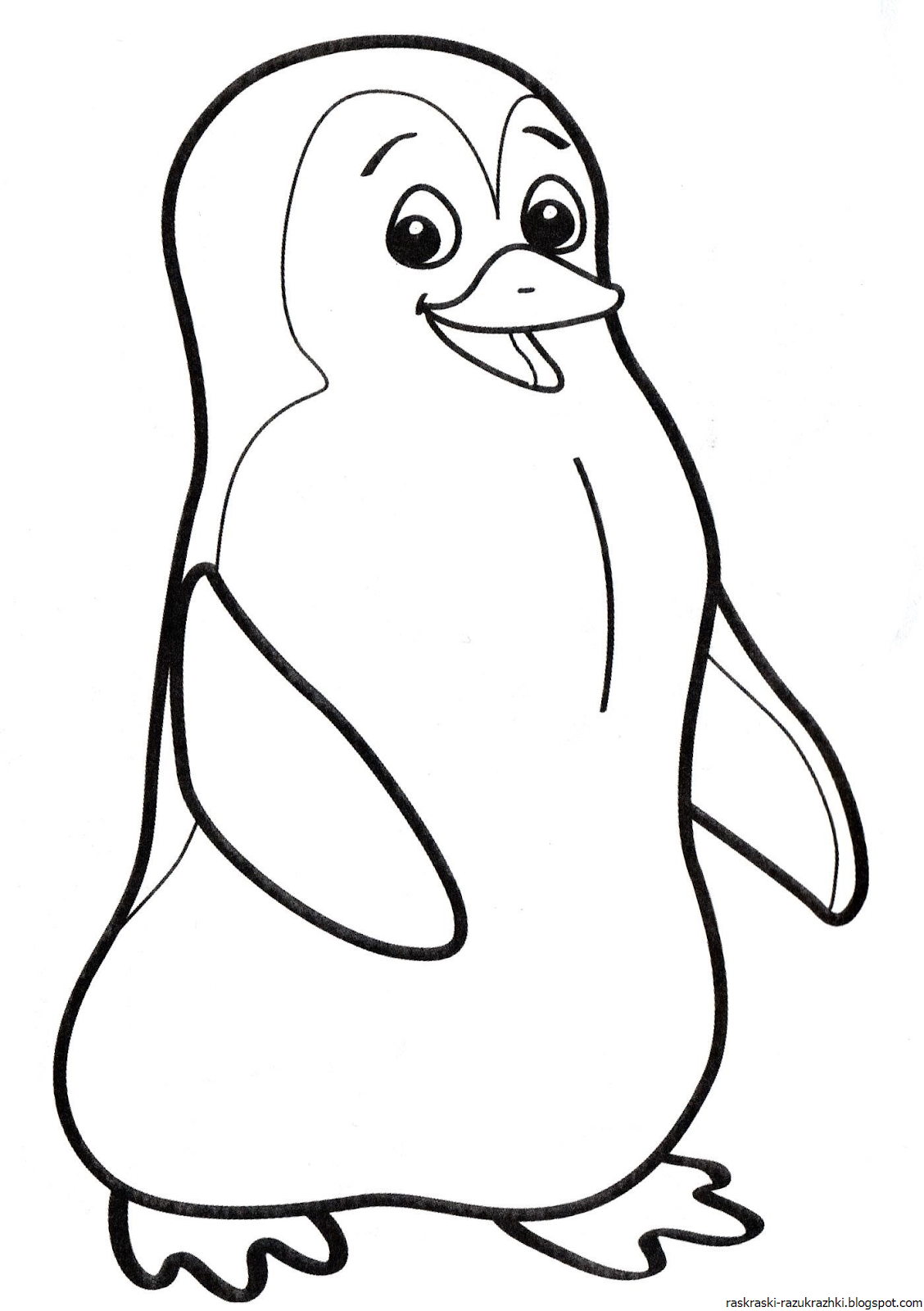 Пингвины для детей распечатать