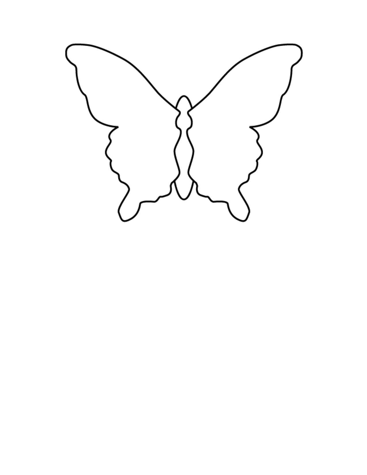 Бабочка контур для вырезания