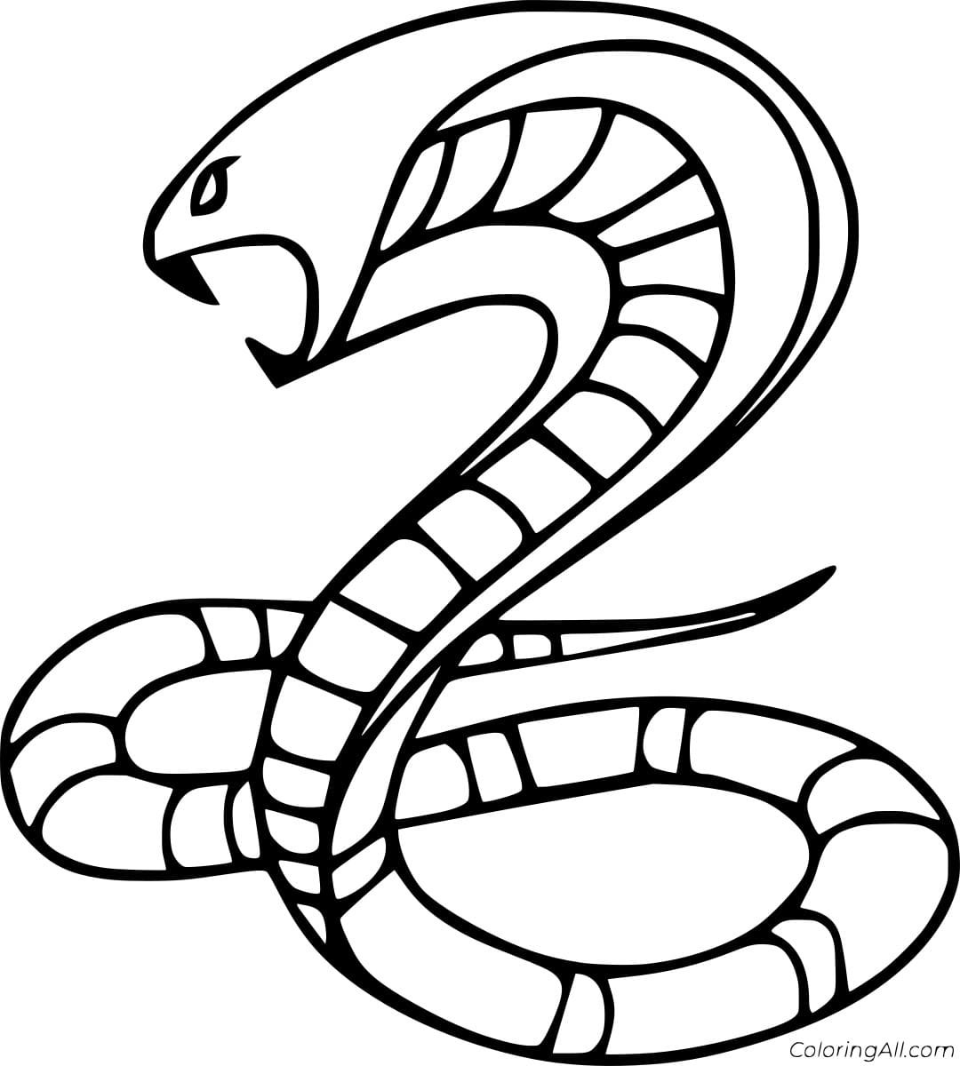 Змей раскраска для детей