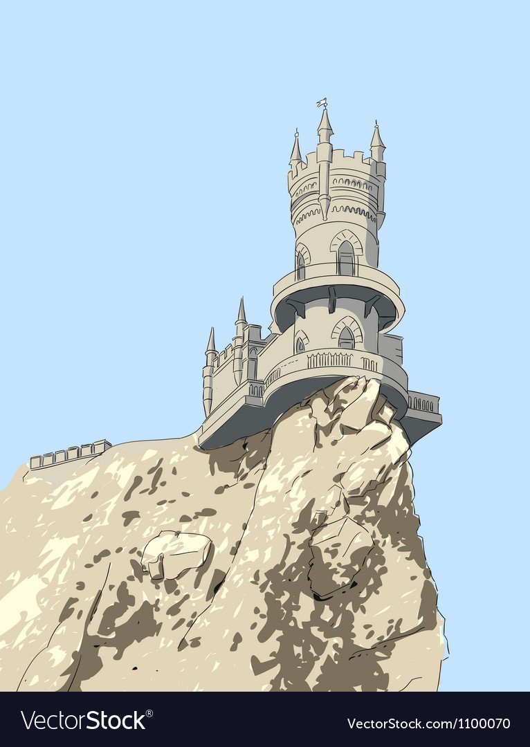 Замок Ласточкино гнездо вектор