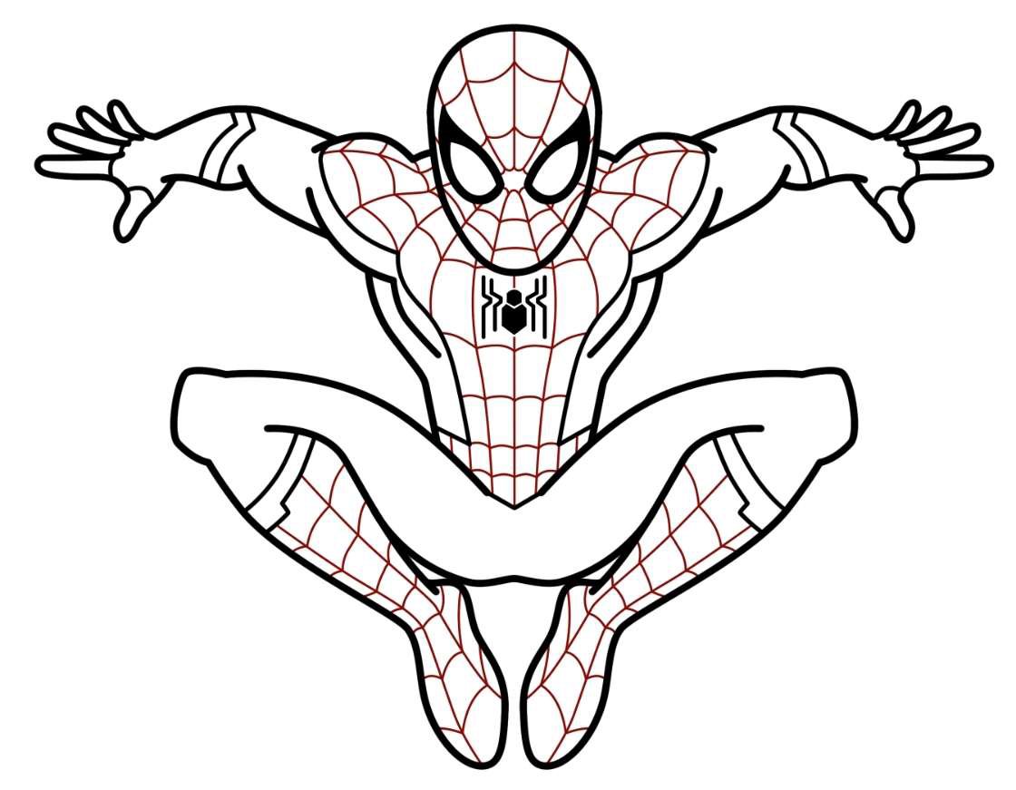 Человек паук разрисовка