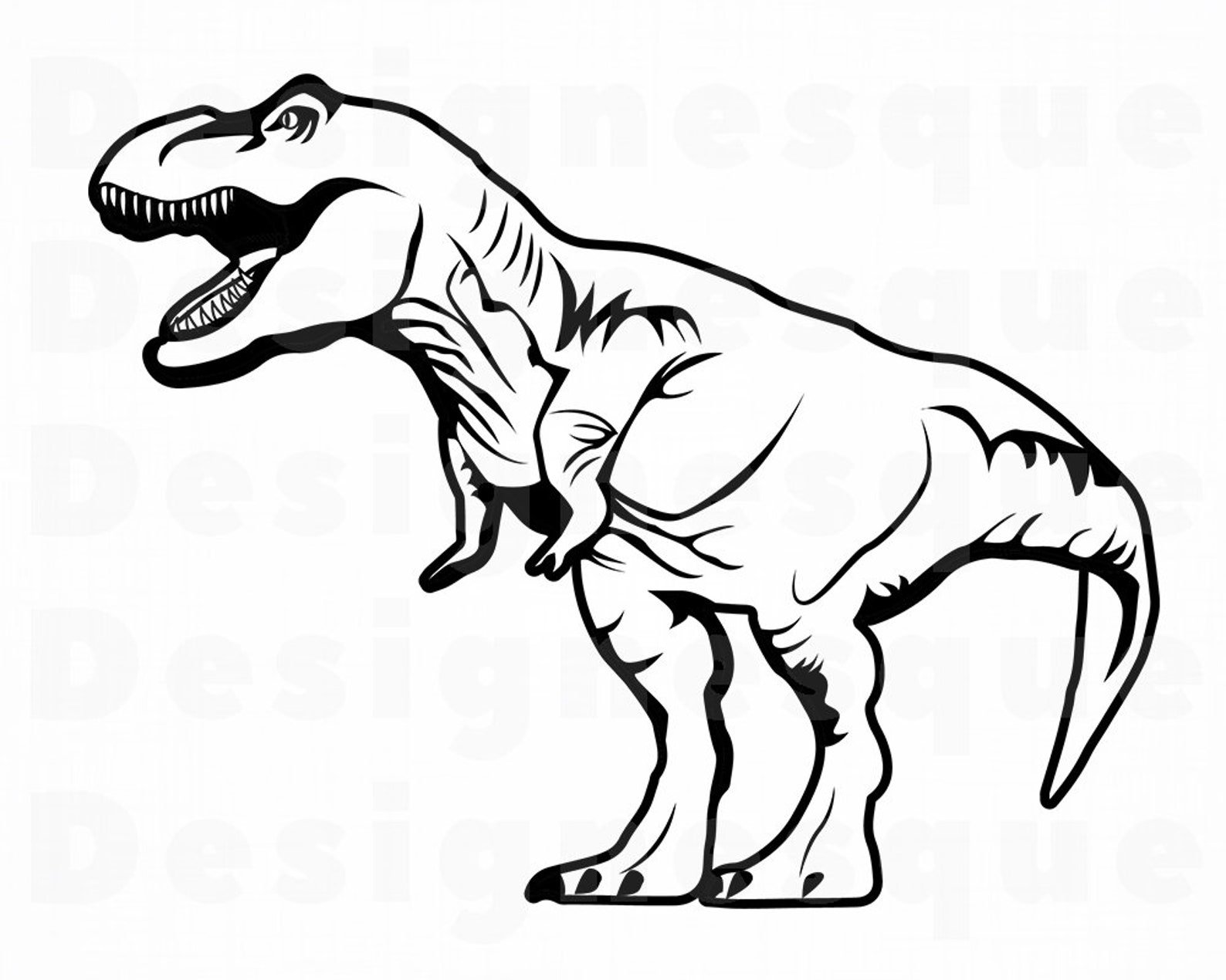 Динозавр Тирекс контур