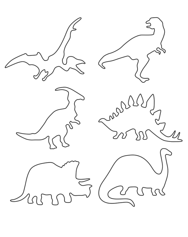 Силуэт динозавра. Трафарет динозавра для рисования. Шаблон динозавра для вырезания. Силуэт динозавра для детей.