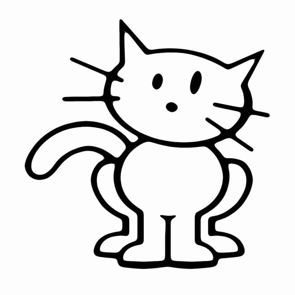 Котик рисунок для детей