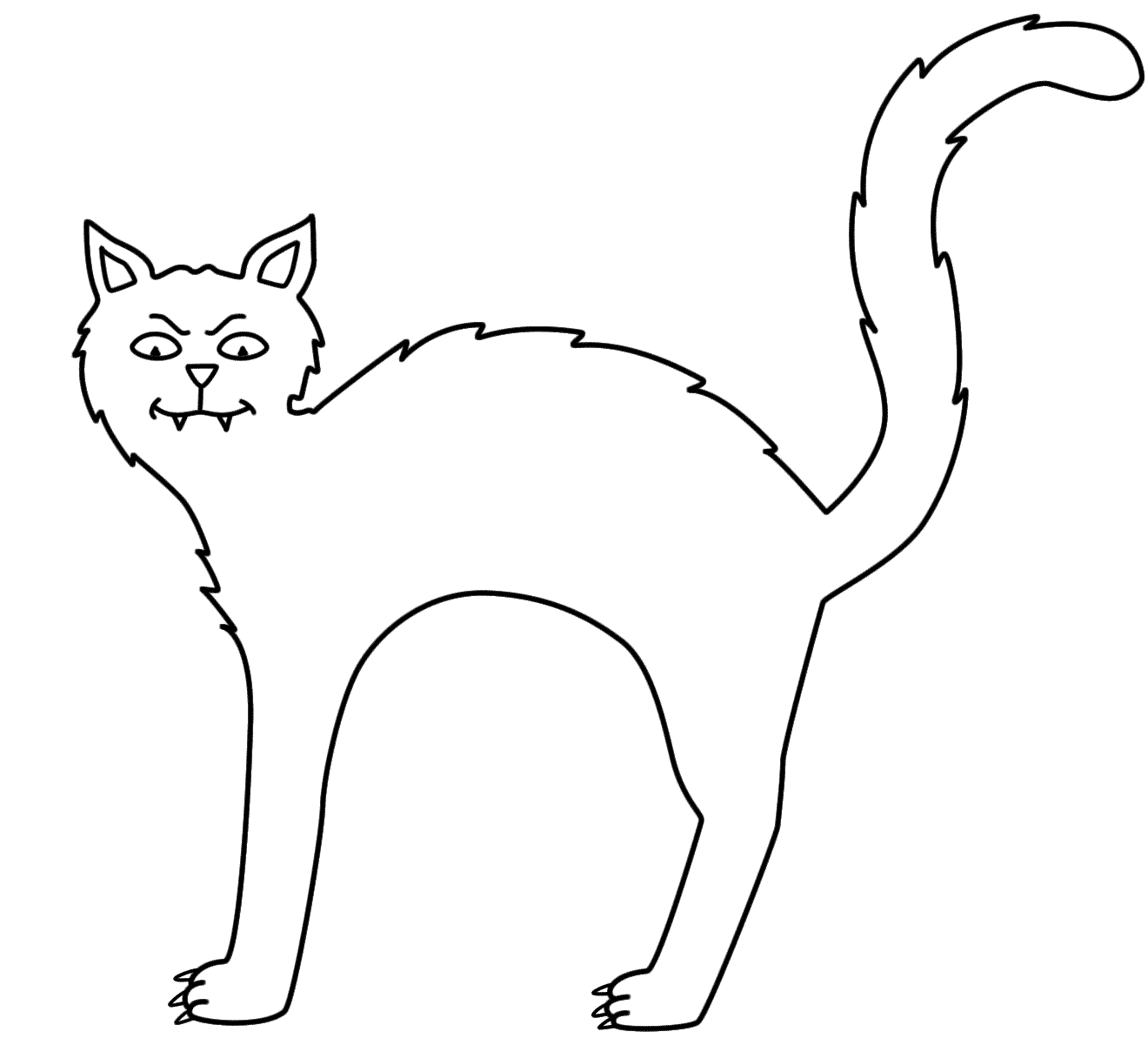 Контурное изображение кошки