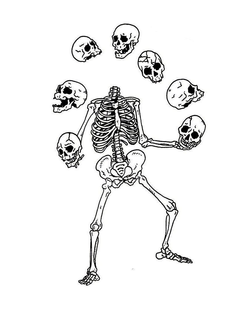 Эскизы тату скелет