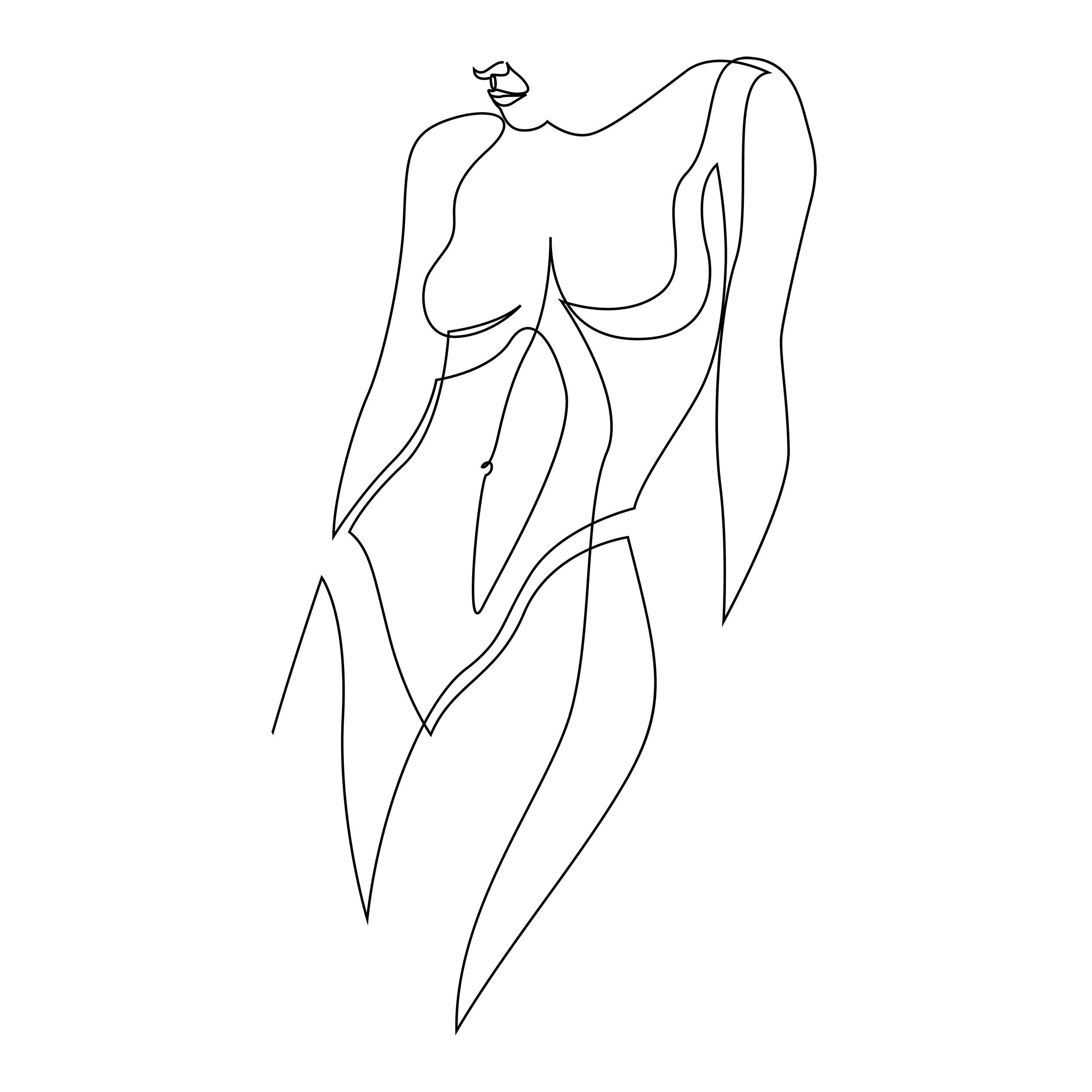 Эскиз женского тела
