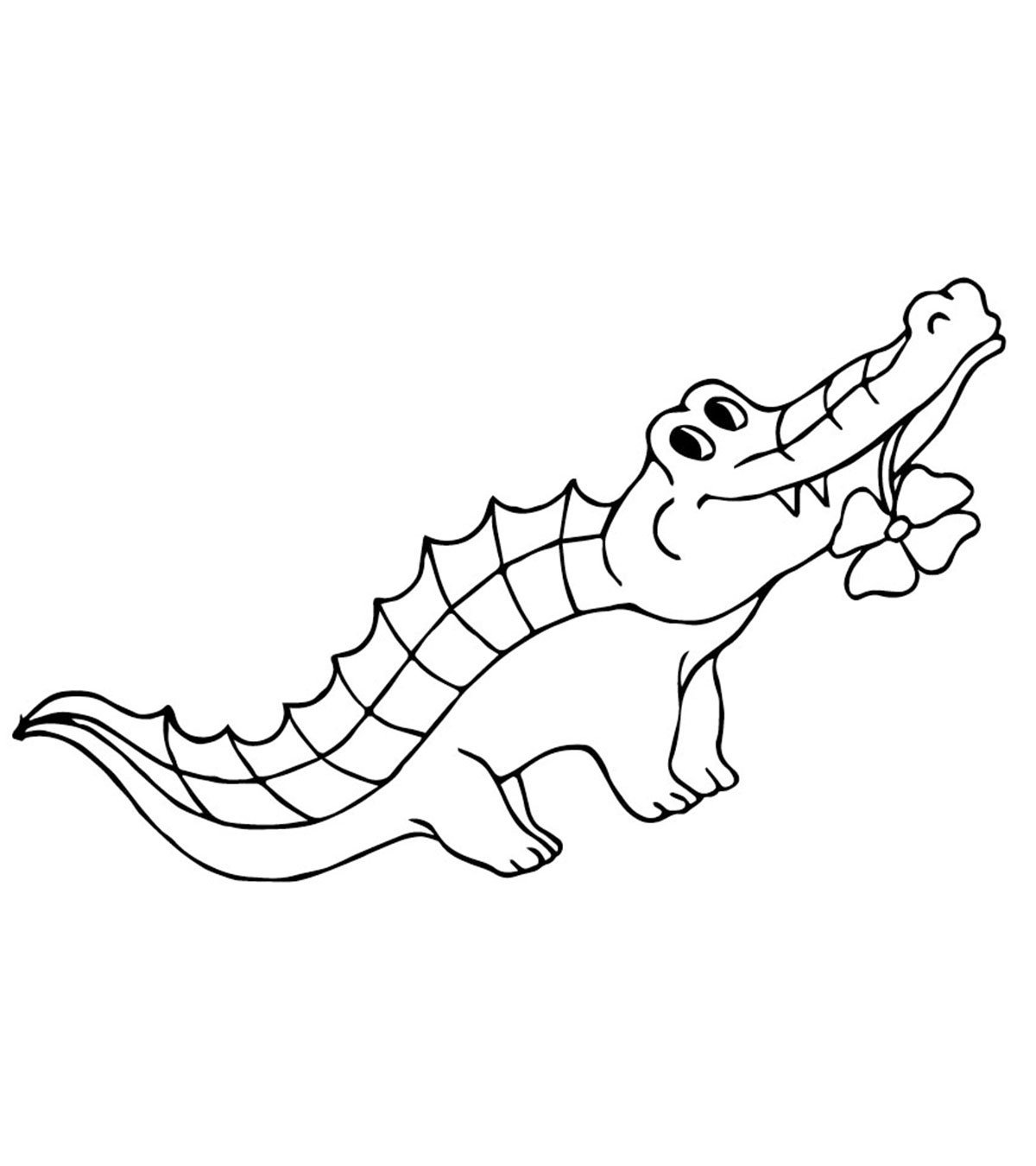 Крокодил трафарет для детей