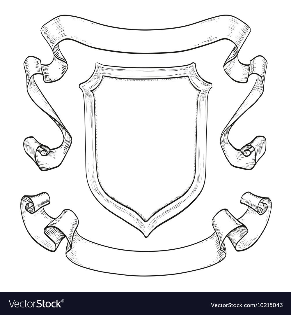 Форма герба с лентой