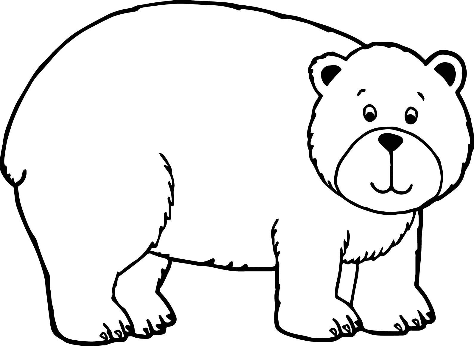 Медведь картинка раскраска