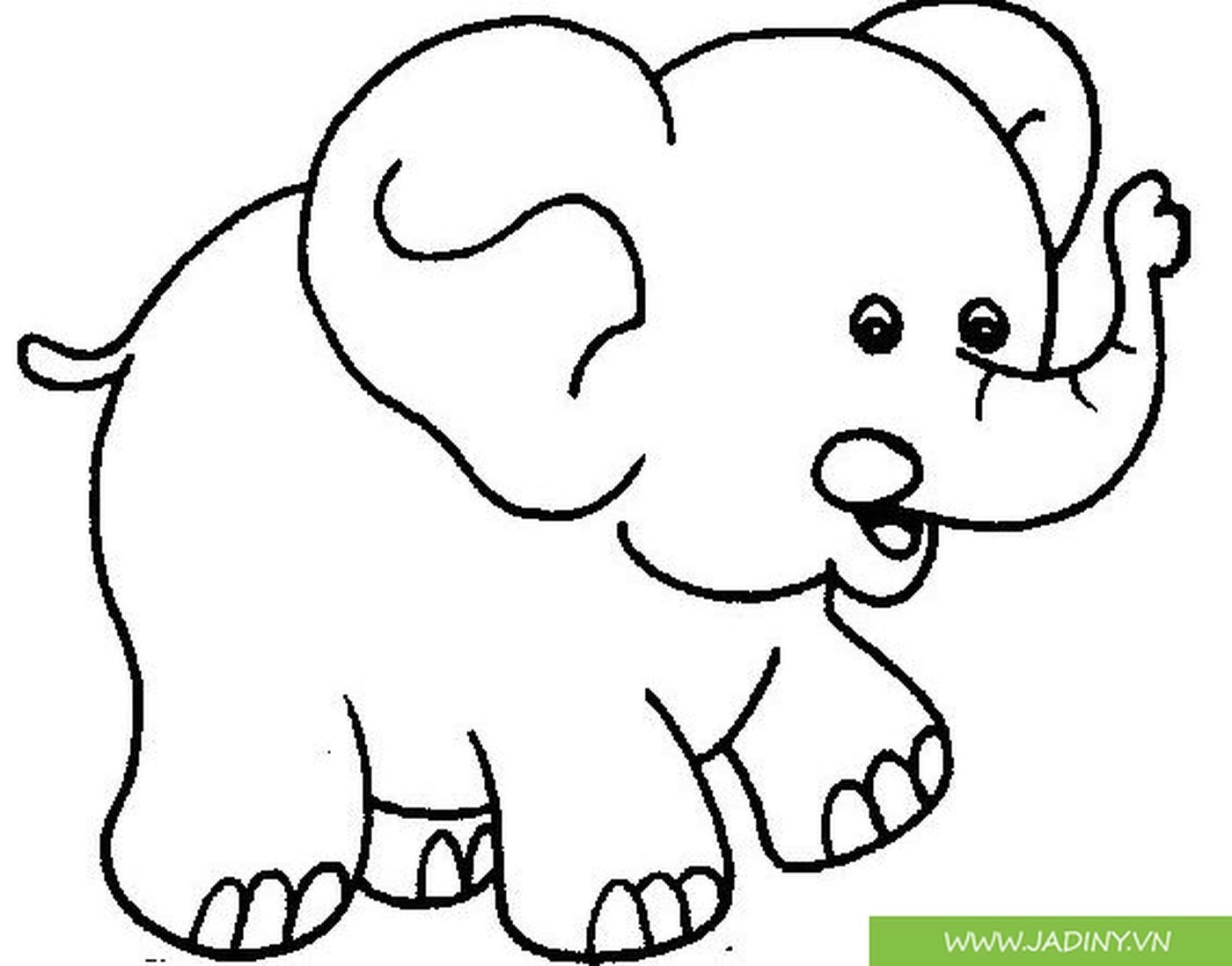 Слон трафарет для детей