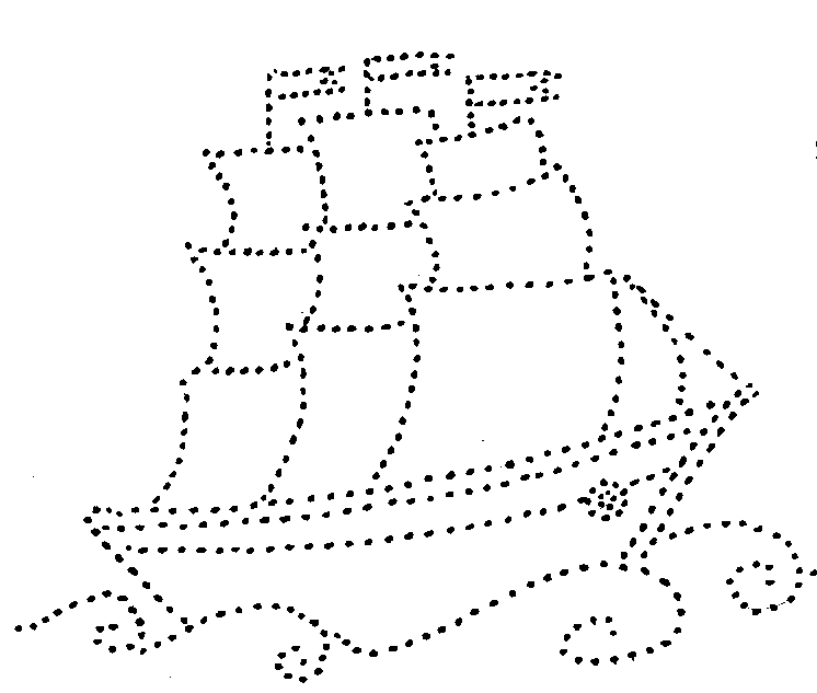 Картинка по точкам корабль