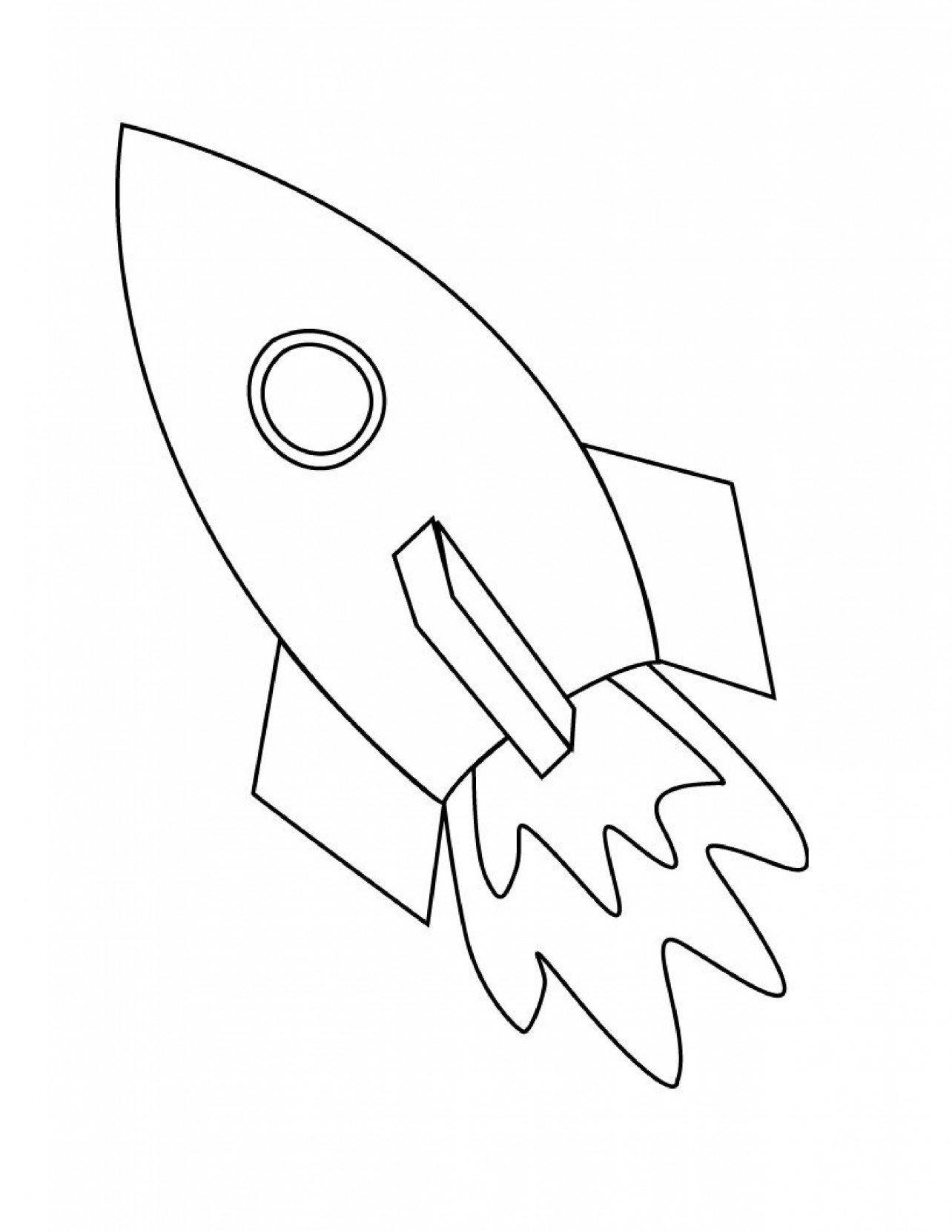 Рисунок ракеты трафарет