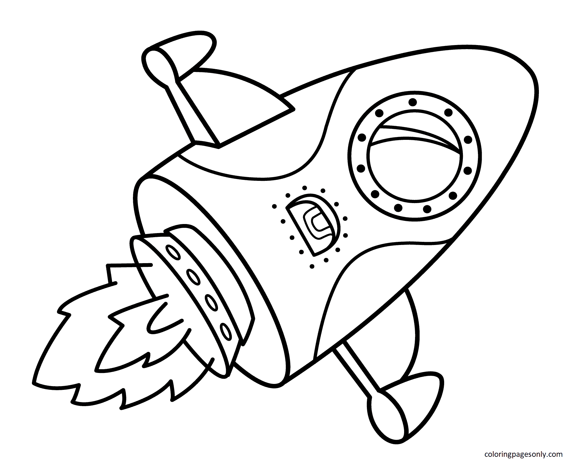 Раскраска космический корабль для детей