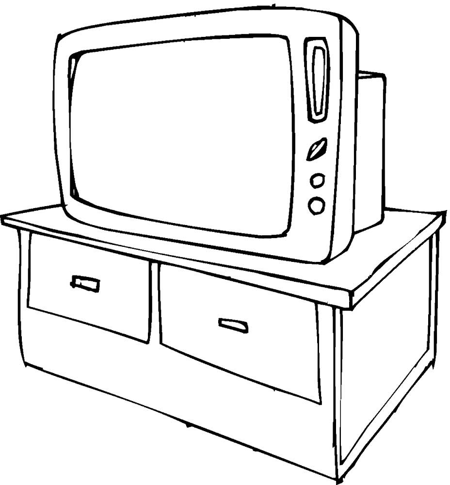 картинки раскраски телевизор