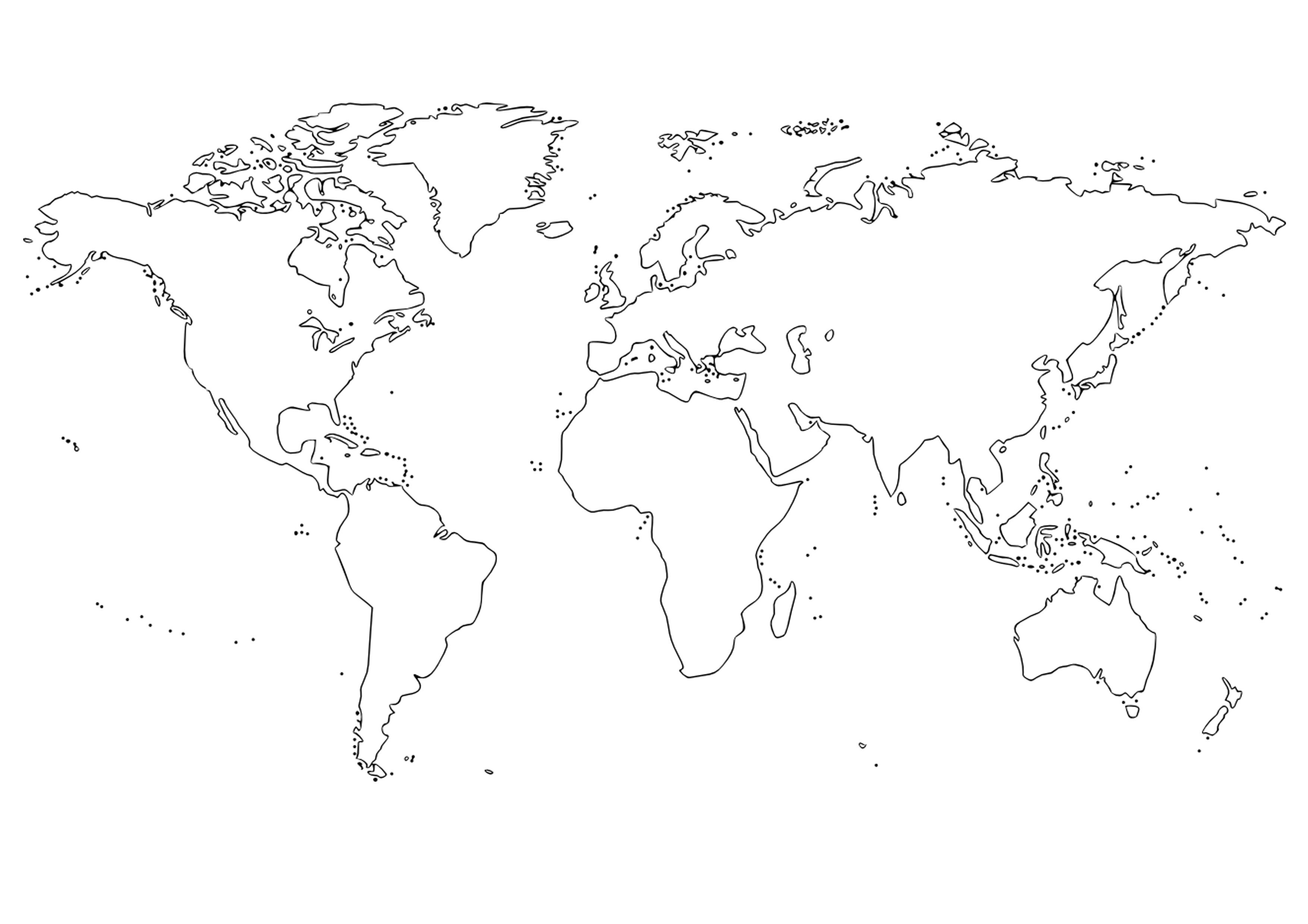Политическая карта мира раскраска