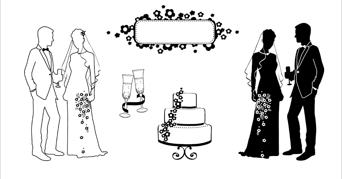 Картинка для скрапбукинга жених и невеста