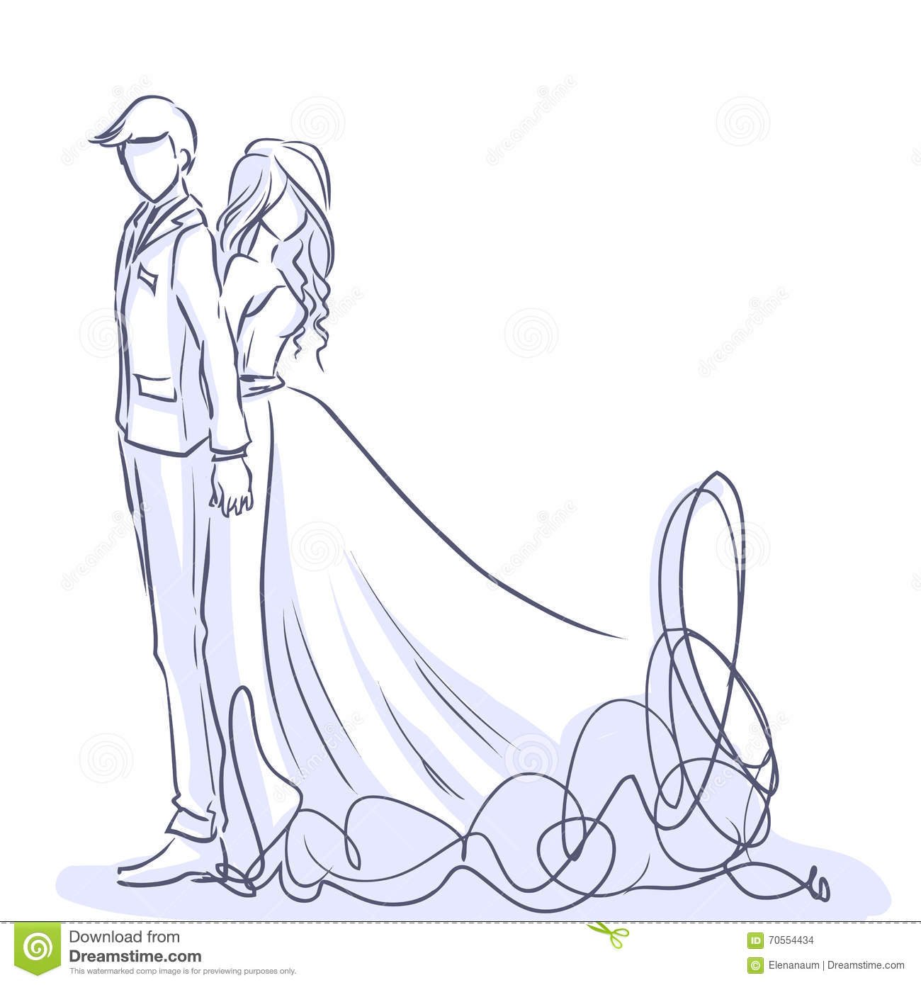 Свадебный скетч невеста и жених