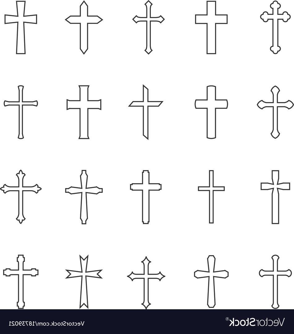 Православный крест outline
