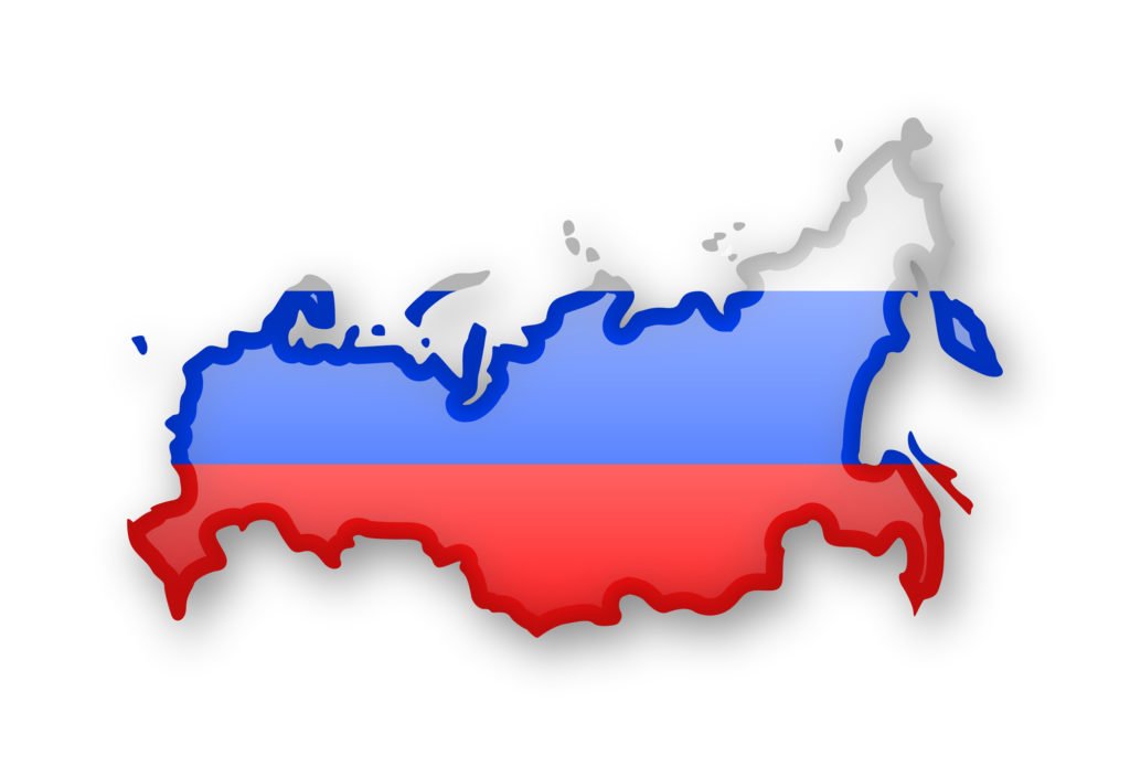Карта россии в виде флага россии
