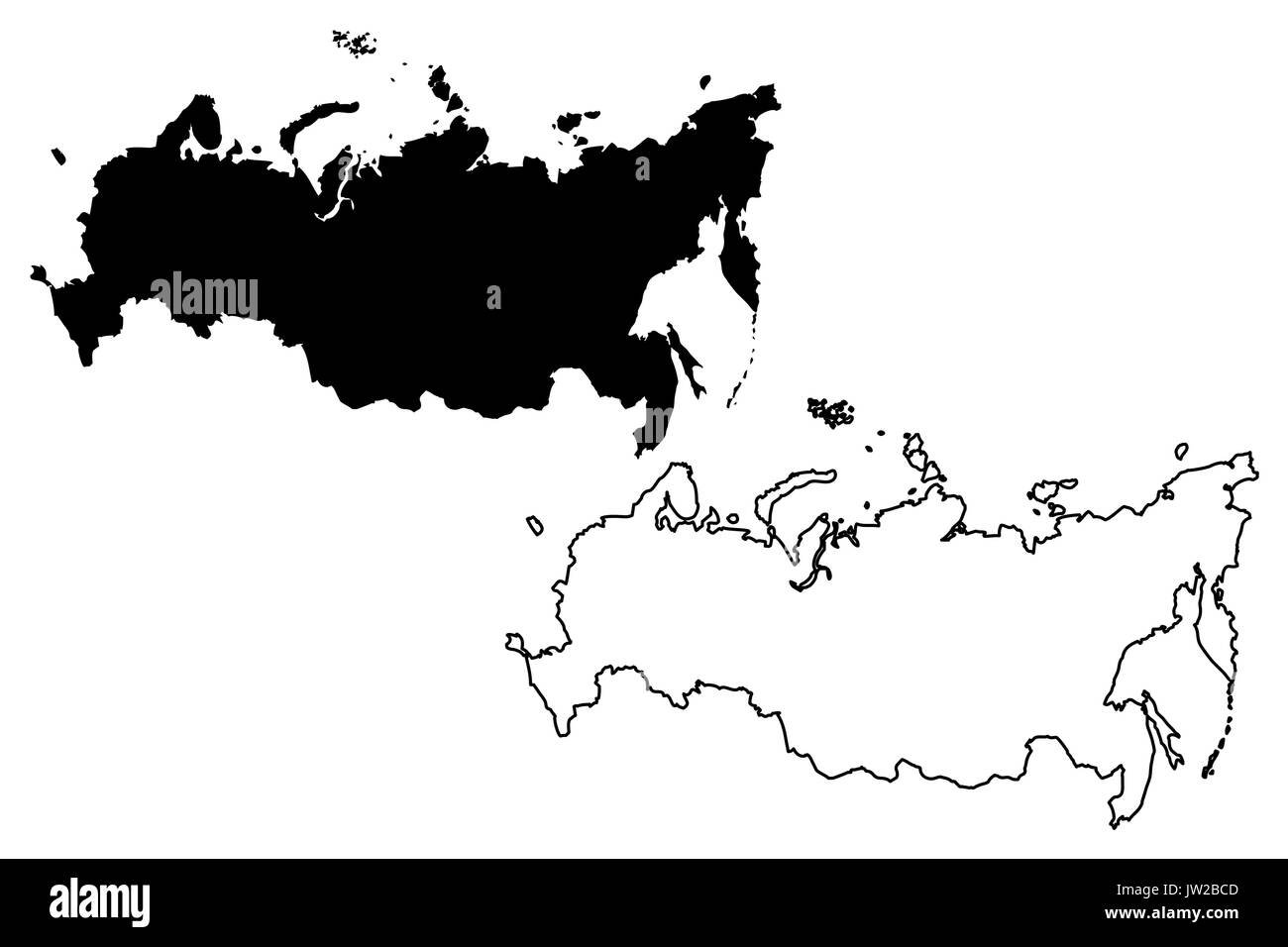Очертание России с Крымом