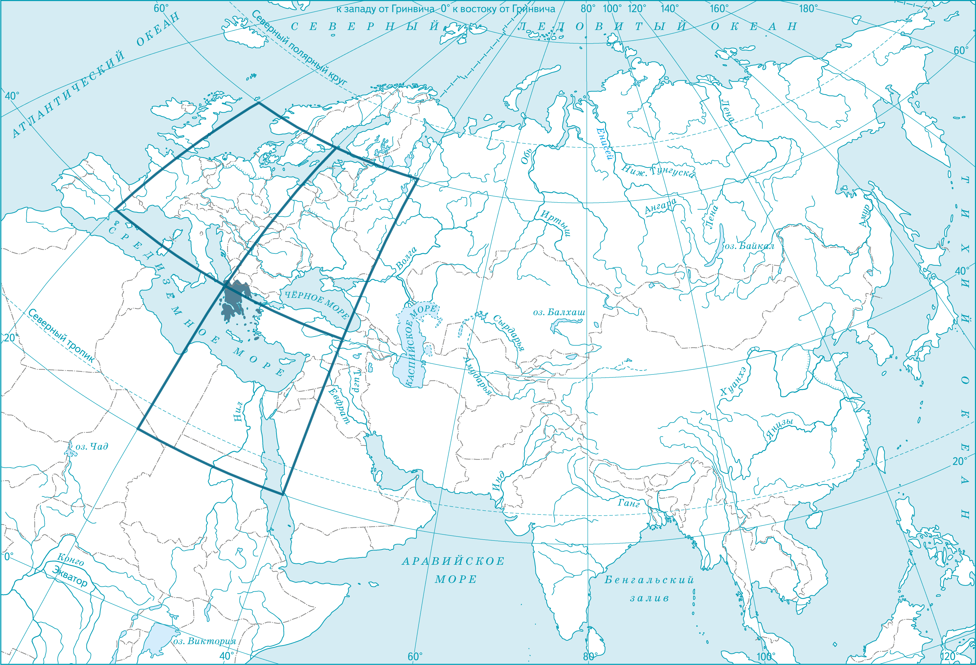 Контурная карта Евразии. Карта Евразии контурная карта.