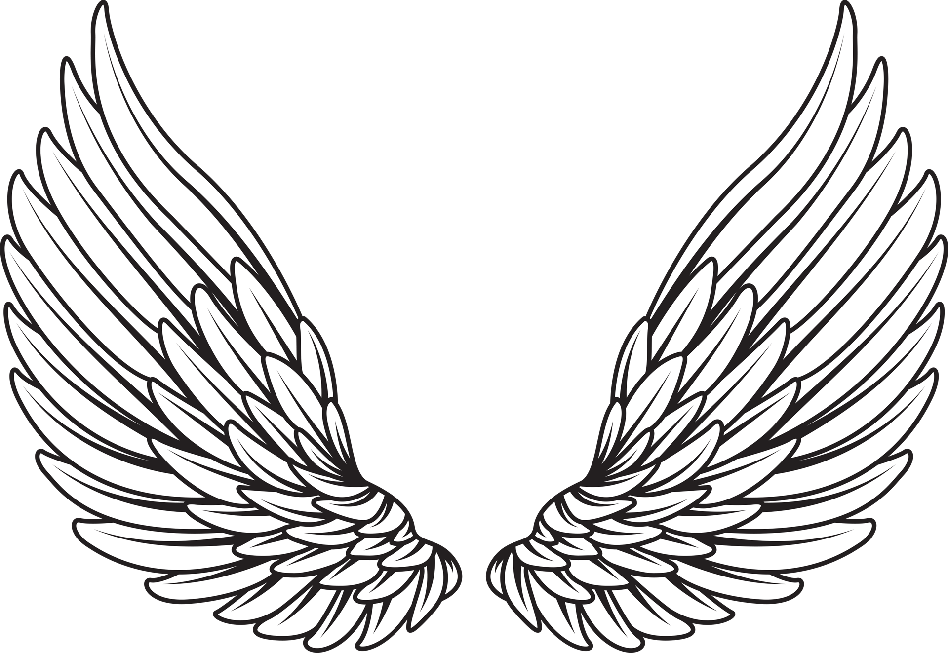 Simple alas de angel dibujo
