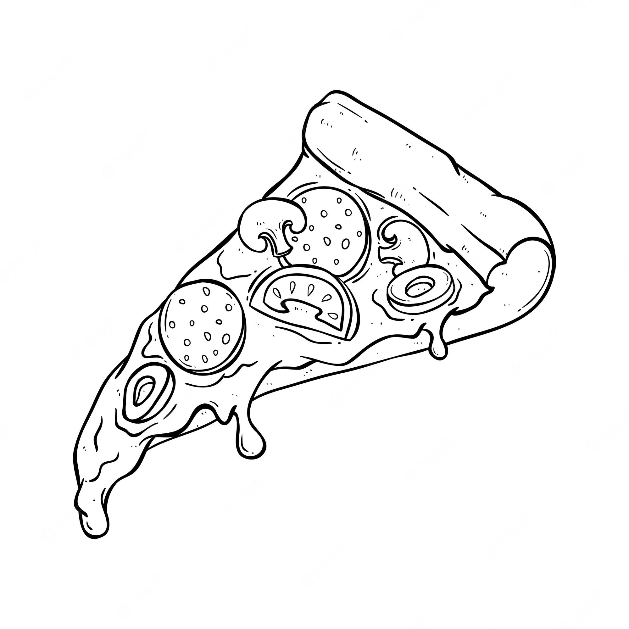 пицца пепперони раскраска фото 71
