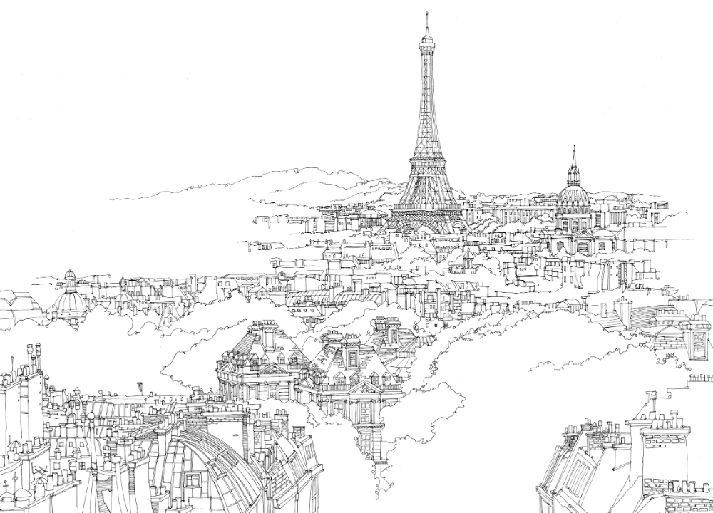 Рисунки карандашом страны. Париж эскиз. Эскиз города Париж. Париж Графика. Париж рисунок.