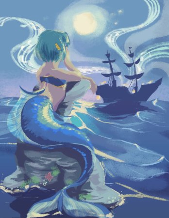 Хвост русалки референс