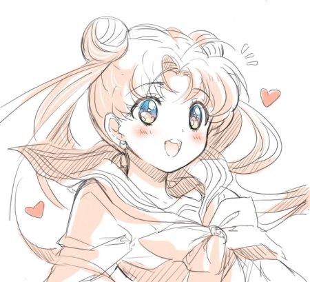 Сейлор Мун каррандашом