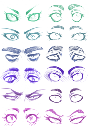 Аниме глаза референс