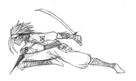 Ниндзя рисовка