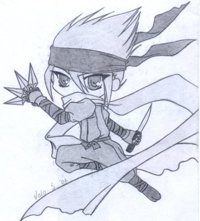 Ниндзя арт для срисовки