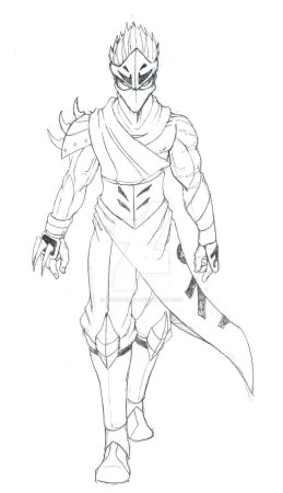 Ниндзя рисунок карандашом