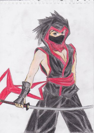 Самурай рисунок карандашом