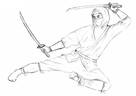 Раскраска воительница