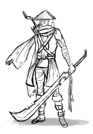 Самурай Ронин катана