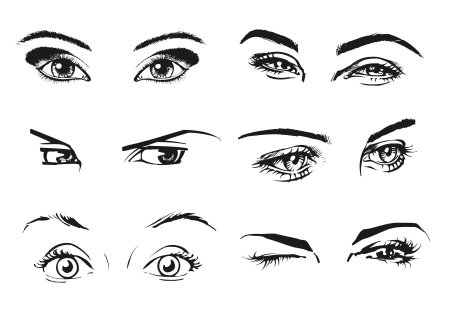 Нарисованные женские глаза